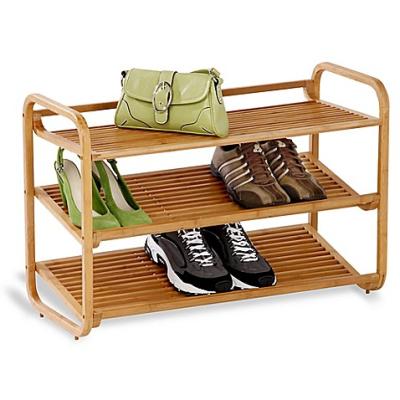 China Contemporary Creative Solid Wood Shoe Rack Simple European Style Slipper Rack for sale