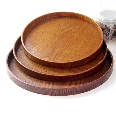 China Eco-Friendly Eco-friendly Rustic Place Wooden Serving Food Tray With Handles for sale