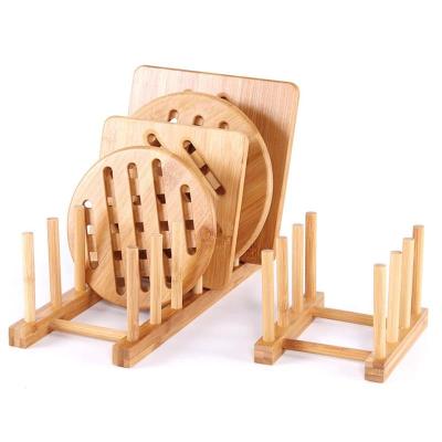 China Multifunctional Bamboo Wooden Dish Rack Kitchen Sustainable Folding Drying Dish Rack for sale