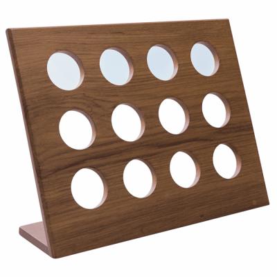 China Sustainable Handmade Eco-Friendly Craft Kitchen Storage Wooden Bamboo Decorative Coffee Pods Rack Holder Rack Pod Box K-Cup Holder for sale