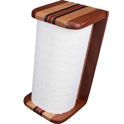 China Japanese Kitchen Desktop Cartoon Viable Animal Toilet Paper Roll Holder Solid Wood Paper Towel Holder for sale