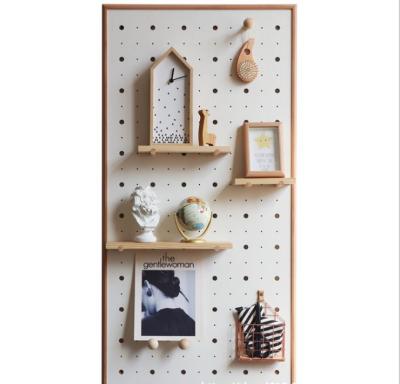 China Europe Household Display Shelving Large Space Factory Service Custom Wood Opens Wooden Peg Board Pegboard Organizer For Wall for sale