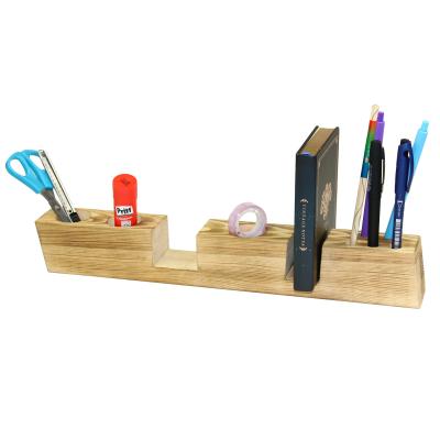 China Eco-friendly Multi-functional Wooden Desk Organizer Supplies Storage Shelf Stretch Minimalist Bamboo Organizer Crate Desk Box for sale