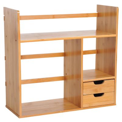 China Modern Simple Bedroom Office Study Shelf Household Shelf Countertops Display Photo Solid Wood Bookcase Small for sale