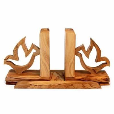 China Eco-Friendly Modern Home Decor Custom Decorative Luxury Vintage Rustic Mountain Shape Wooden Bookends For Shelves for sale