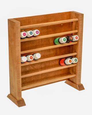 China Essential Rustic Solid Wood Organizer Tray With Handles Fits Durable New Design 28-Slot Oil Box Holder Storage 10-30ml Bottles for sale