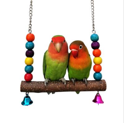 China Manufacturer Wholesale Parrot Swing Viable Wooden Bird Swing Bird Stand Pole Pole Parrot Bite Stand for sale