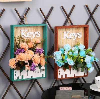 China Modern rectangular flower pot shelf outdoor and indoor hanging wooden flower stand for sale