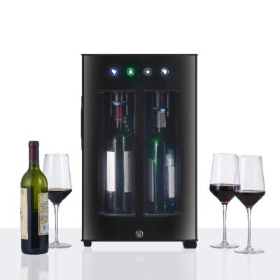 China Hotel Vacuum Thermoelectric Wine Preserver, Thermoelectric Cooling Wine Cooler 2 Bottles Fridge 325*315*532 OEM, for sale