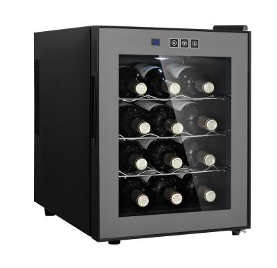 China touch screen panel & Blue LED Display & FUXIN Glass Door: JC-33CLW.Table Wine Fridge Hold 12 Bottles Wine Fridge with Trim Aluminum Door Frame for sale