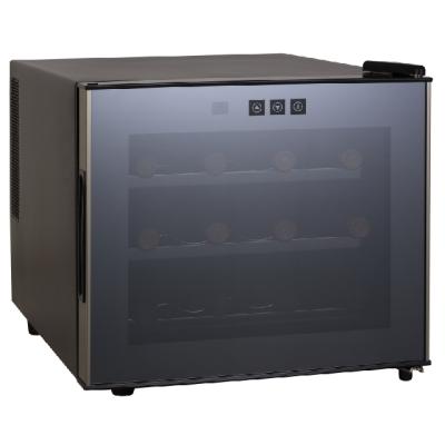 China Glass door & Black Case OEM Full Glass Door Wine Fridge , Table Top Wine Cooler for sale