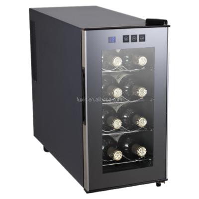 China black case & Glass Single Door 8 Bottles Zone Electric Wine Cellar With Glass Door for sale