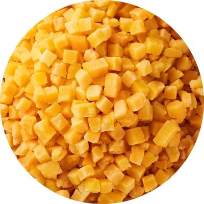 China Healthy Food Wanda Foods quick frozen high-quality yellow peach dices wholesale frozen yellow peach dices for sale