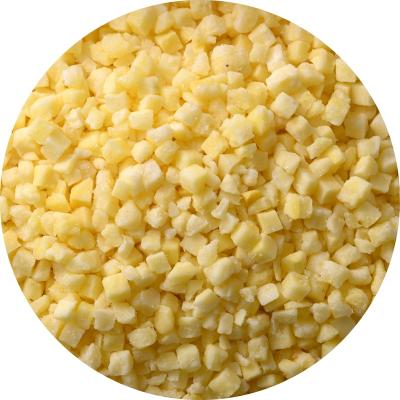 China Healthy Food Wanda Foods quick frozen high-quality pineapple dices wholesale frozen pineapple dices for sale