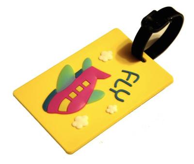 China Custom PVC Plastic Bag Tag Travel Silicone Luggage Tags Plastic Number Silicone Bag Tag for sale