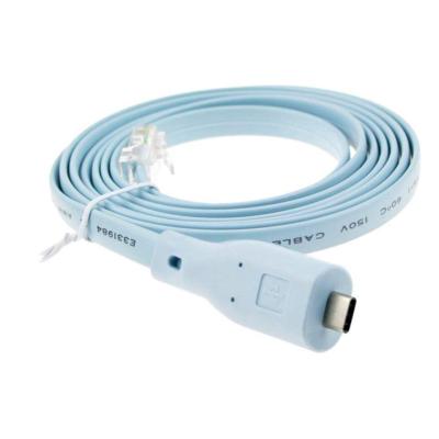 China Free Driver 6FT USB Console Cable USB Type C To RJ45 FTDI RS232 Chip For Cisco MacBook Laptops for sale