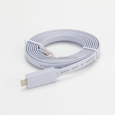 China Free Driver 6FT USB C to RJ45 Console Cable USB Type with FTDI Chip (RS232 Chip) for MacBook Laptops for sale