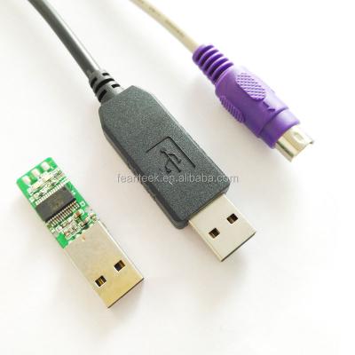 China MP3/MP4 Player PLC Serial Cable RS485 Modbus MD6P FTDI USB to MINI DIN 6P Cable PLC Programming Cable for sale