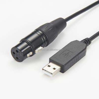 China MP3 / MP4 Player Factory Customized High Compatible RS485 USB A To XLR 3PIN Female Cable for sale