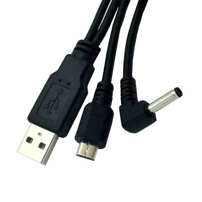 China Free Driver USB 2.0 A Male To Micro 5 Pin Male And DC35135 Power Data Y Cable Connector for sale