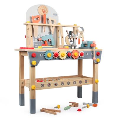 China Wooden Toy Tool Bench MODEL TOY Boy Nut Tool Set Toy Wooden Diy Educational Toy for sale