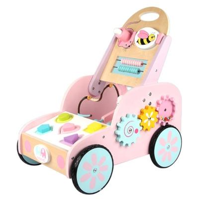 China 2022 Safe Children's Early Education Shape Matching Toy Wooden Walking Car for sale