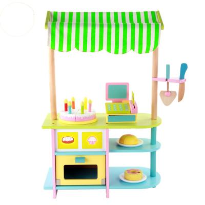 China Pretend Wooden Game Toy Set High Quality Bakery Shop Role Play Educational Pretend Toys For Toddler for sale