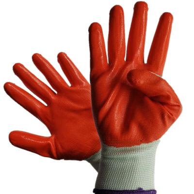 China Excellent Quality Anti-Slip Waterproof Wind Proof Customized Colors Anti-Cut Nitrile Coated Gloves For Job Safety for sale