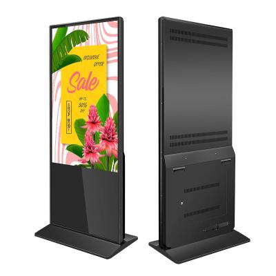 China 43 55 65 75 Inch Sun 4K TV Kiosk IP65 4000 Indoor Waterproof Readable Nits Advertising Outdoor Totem Screen LCD Digital Signage Display for sale