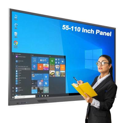 China 55/65//75/100/110 Inch White Touch Screen Panel Smart Digital Panel 4k Interactive Whiteboard For Teaching Meeting Smart Board Other for sale