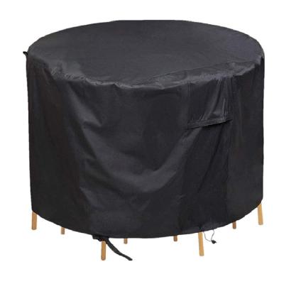 China Dusproof Round Patio Table Duty Waterproof Furniture Set Cover Great For All Seasons Protective Furniture Cover for sale