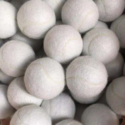 China Wholesale Viable High Quality White Dog Color Tennis Balls With Logo Printed for sale