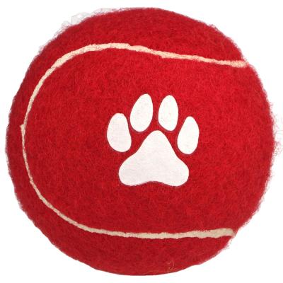 China Hot Selling Dog Toy Ball Cartoon Footprint Ball Teddy Footprint Tennis Footprint Outdoor Sustainable Interactive Toy for sale