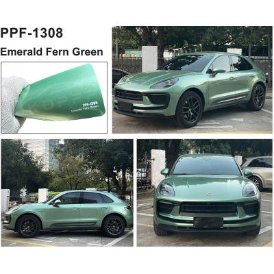 China Hydrophobic Gloss Self Healing Emerald Fern Green PPF Paint Protection Film for sale