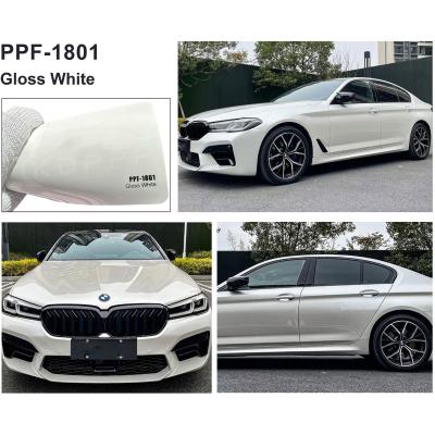 China Gloss White Heat Repair Color Paint Protection Film PPF White Car Color Protection for sale