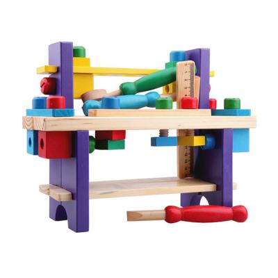 China Hot Selling New Amazon Developing Intelligence Wooden Toys Children Educational Wooden Tool Kits Service Kit for sale