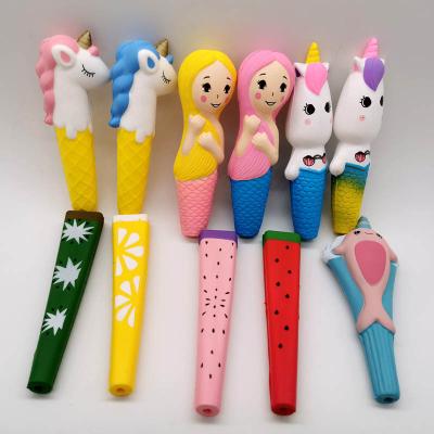 China New Game Pen Squishy Anti Stress Relieve Toy Cute Gift Set Cute Unicorn Squishy Pen Baby Kids PU Design Gift 2020 Promotional for sale