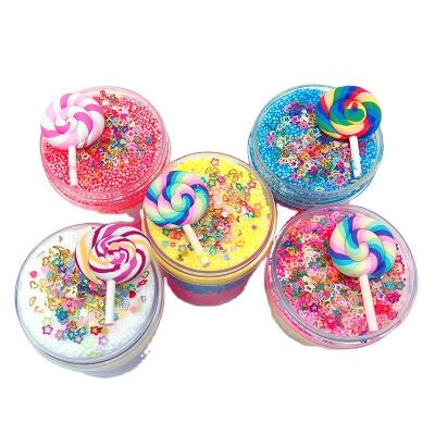 China Toy Colorful Soft Sprinkles Candy Candy Slices Ice Cream Mud Charms Snow Foam Bead Mud for sale