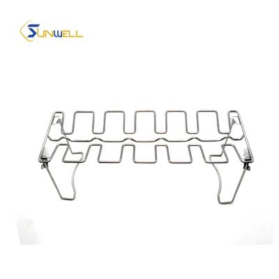 China Easily Cleaned Stainless Steel Chicken Wing Leg Rack Grill Holder For Cooking BBQ for sale