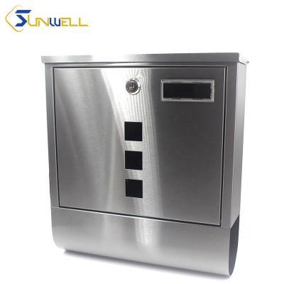 China Black Wall Mounted , Wall-Mount Mailbox Classic Small Capacity Galvanized Steel Wall Mounted Stainless Steel Garden for sale