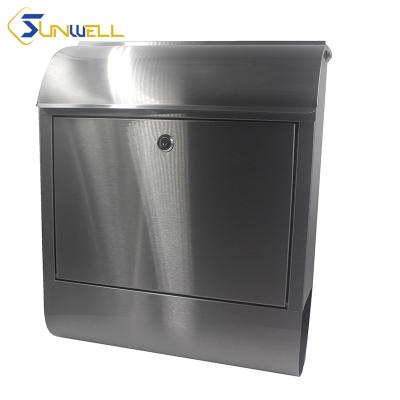 China Wholesale Apartment Stainless Steel Mailboxes China Mailbox Outdoor Waterproof Letter Box for sale