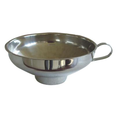 China Stainless Steel Mouth Funnel Salad Dressing Sauce Large Diameter Wide Funnel Thickened Jam Funnel for sale