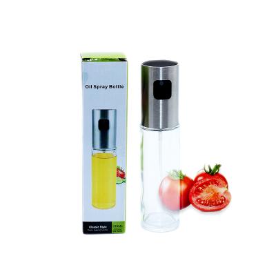 China Viable Hot Selling Clear Glass Body Oil Sprayer Oil Bottle Vinegar Oil Sprayer for sale