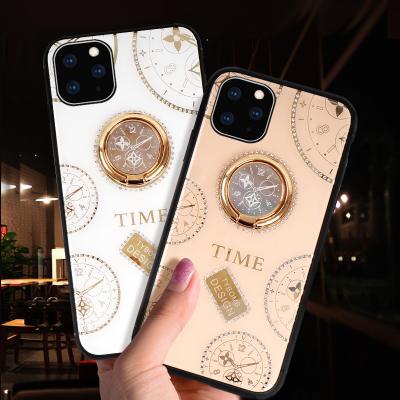 China Shockproof 3D Shiny Crystal Diamond Back Mobile Phone Case With Soft TPU Bumper For iphone 12 13 Mini Case for sale