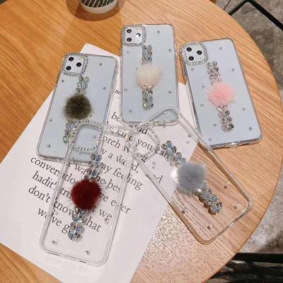 China Shockproof For iphone 11 pro Luxury Handmade Clear Crystals Diamond Max Case 3D Sparkle Rhinestones Case Cover for sale