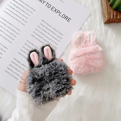 China For airpods 1/2 Bunny Ears Fur Case Comfortable Cover for AirPods 1 pro case 2 3 for sale