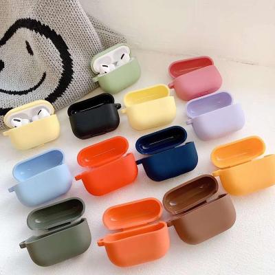 China For airpods 1/2 cover devices new soft silicone skin with key chain for AirPods 2 pro case 3 for sale