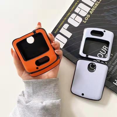 China Shockproof For Moto Razr 5G Case PU Leather PC Mobile Phone Back Cover Shockproof Case for sale