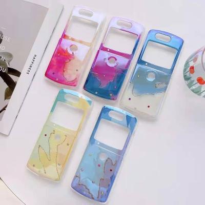 China Shockproof For Moto Razr 5G Case 3D Diamond Glitter Sparkle Bling Plastic Shockproof Protective Cell Phone Case for sale