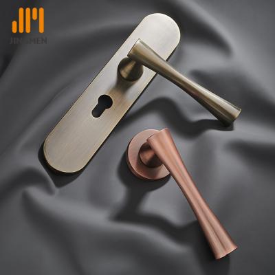 China Art Door Handle Best Selling 2022 Design Bronze New Indoor Quiet Door Lock Set LZ102-107 for sale